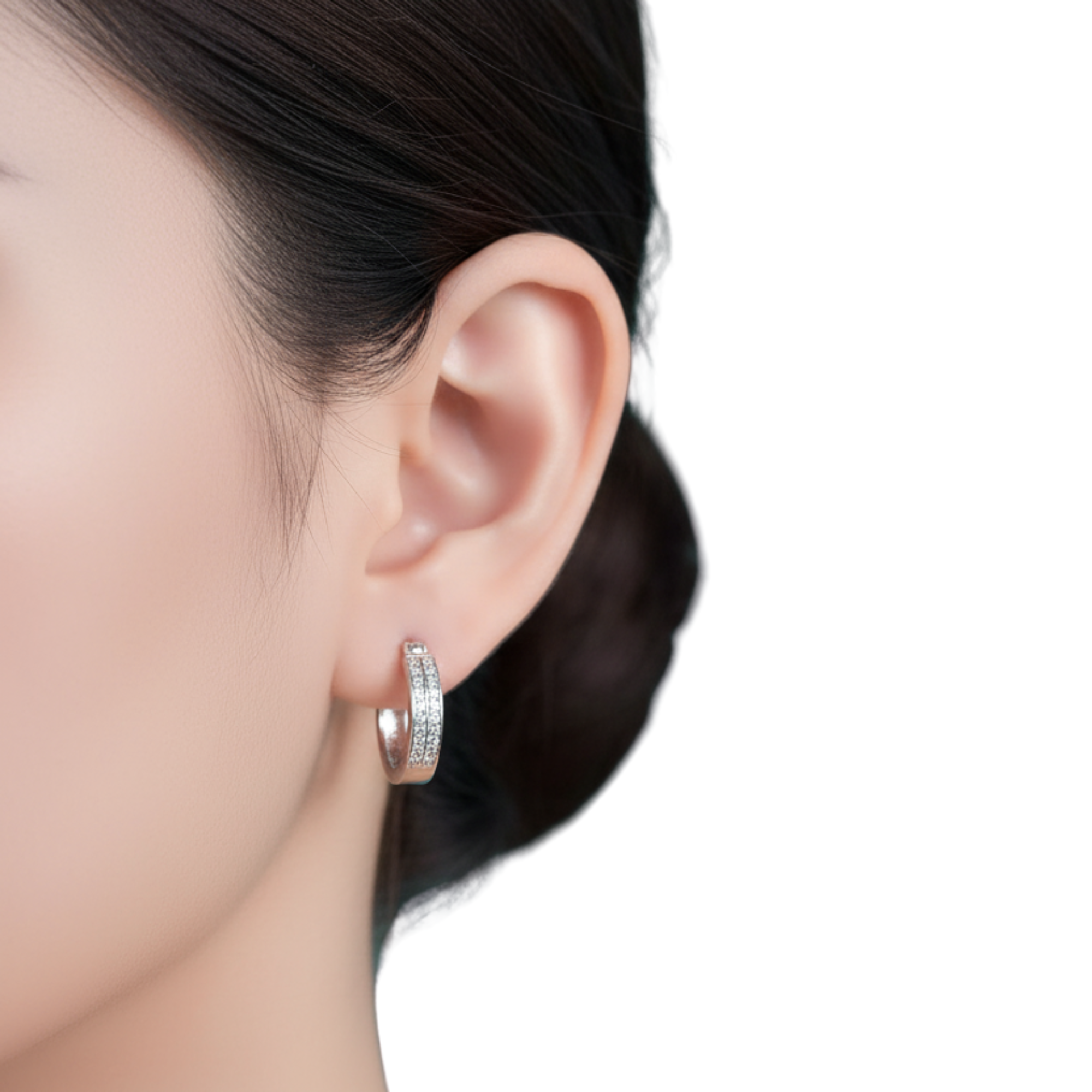 The Double Pavé Hoops