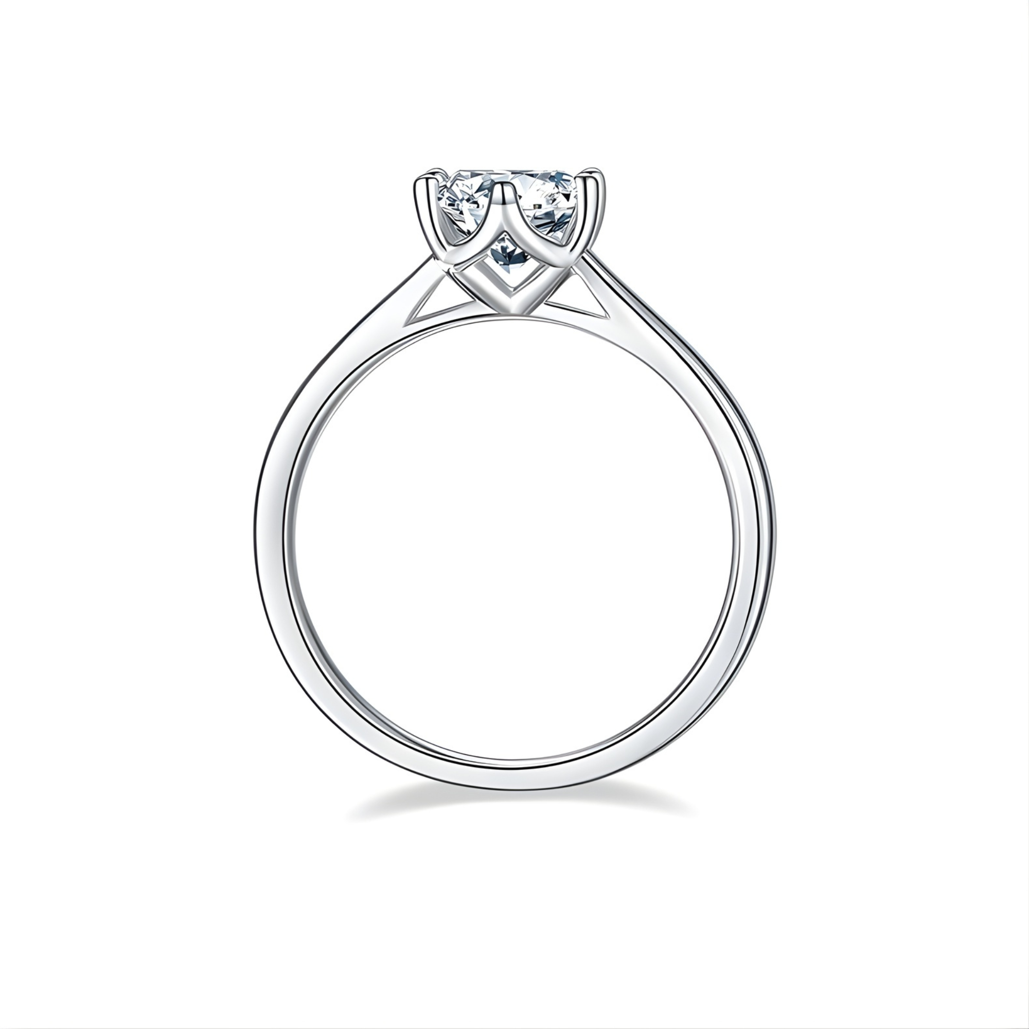 Round Cathedral Solitaire Ring