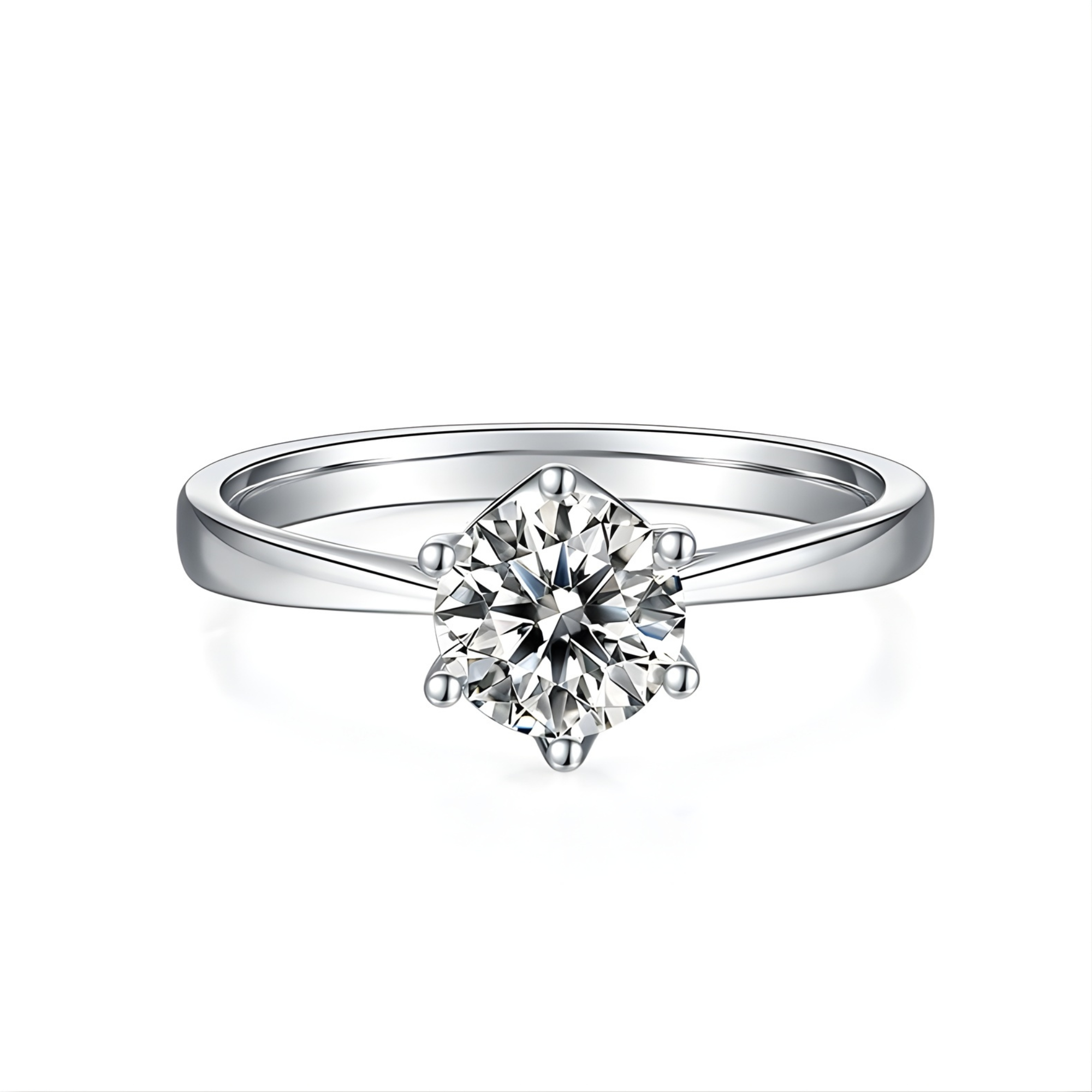 Round Cathedral Solitaire Ring