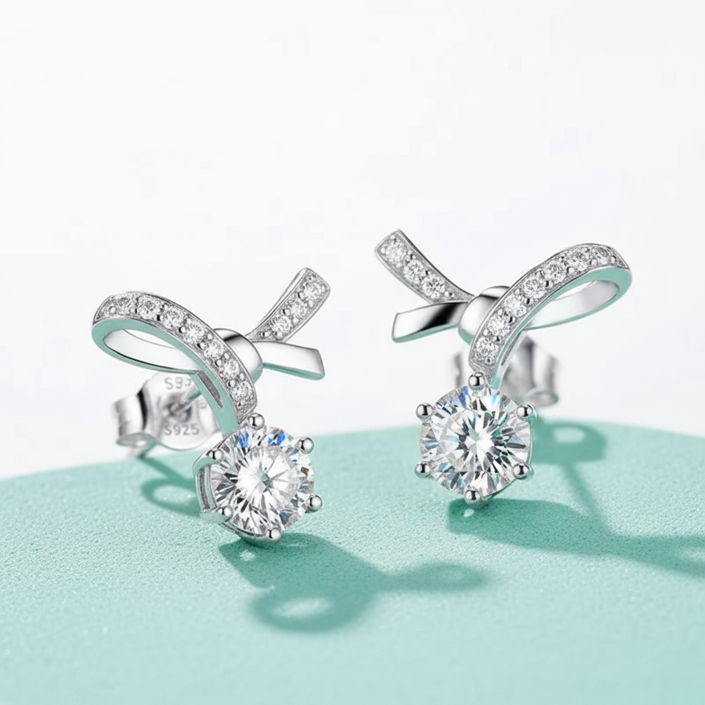 The Pavé Bow Drop