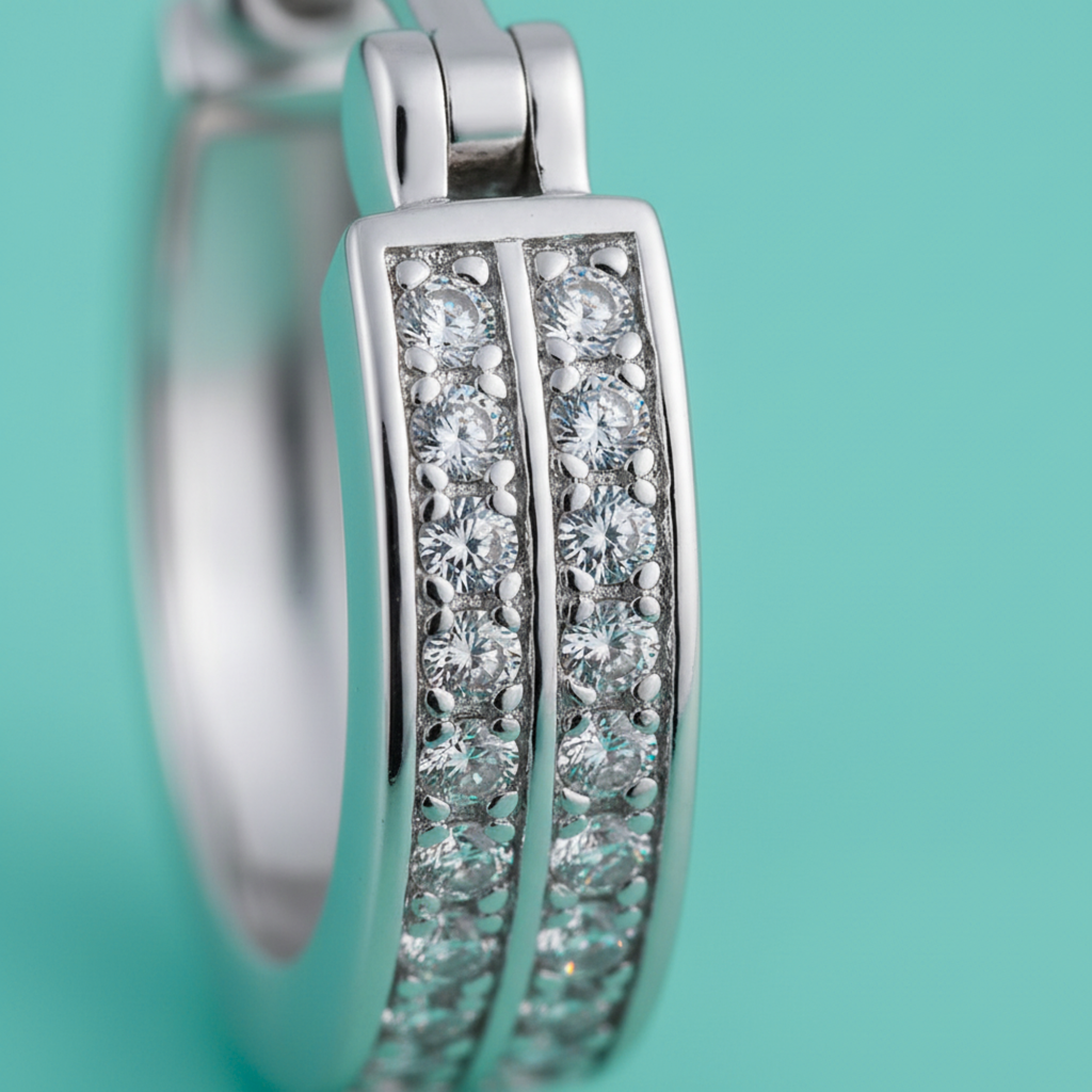 The Double Pavé Hoops