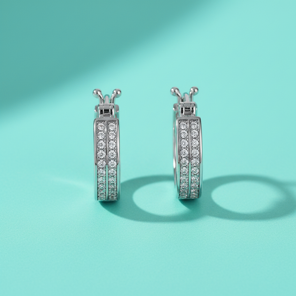 The Double Pavé Hoops