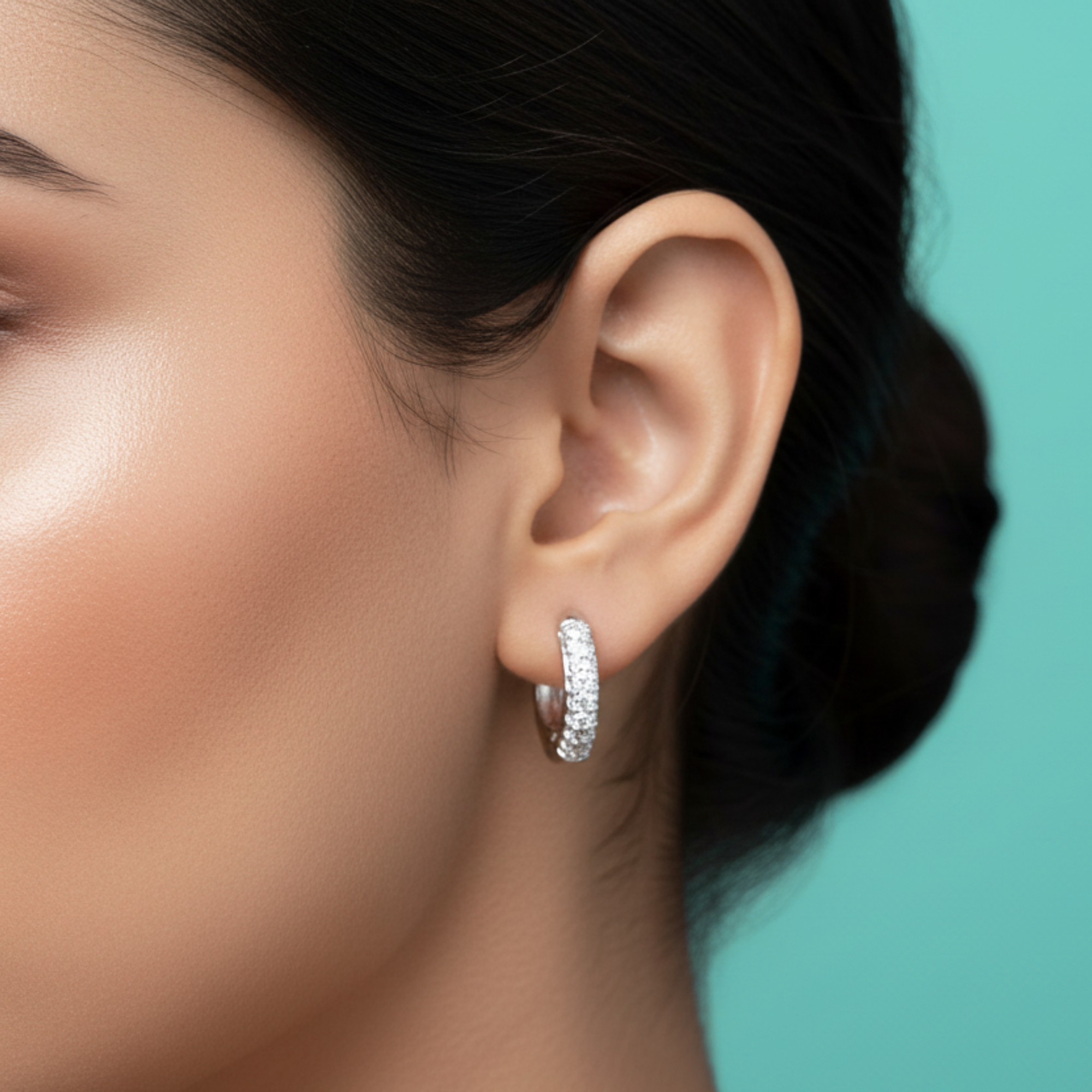 Prong Set Huggie Earrings