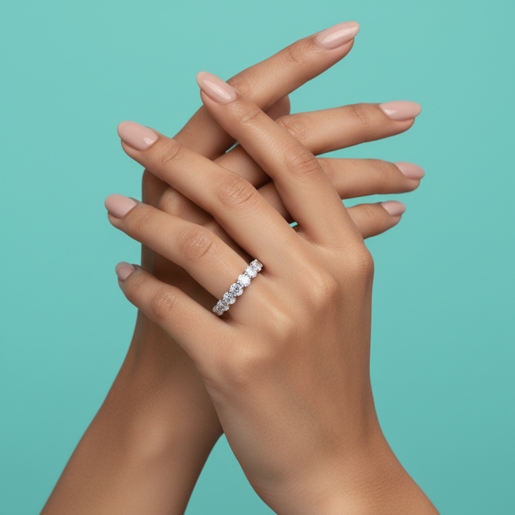 Seven Elegance Oval Eternity Ring