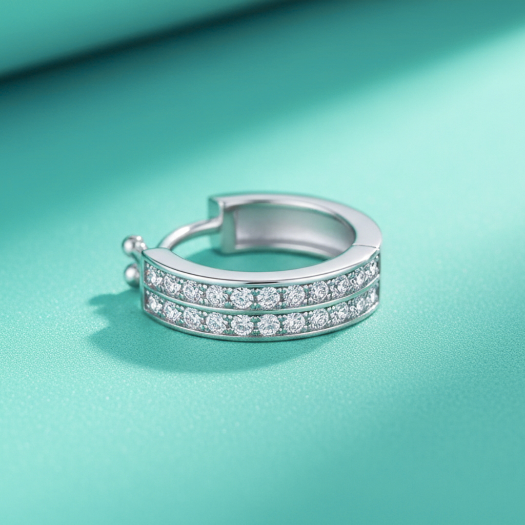 The Double Pavé Hoops