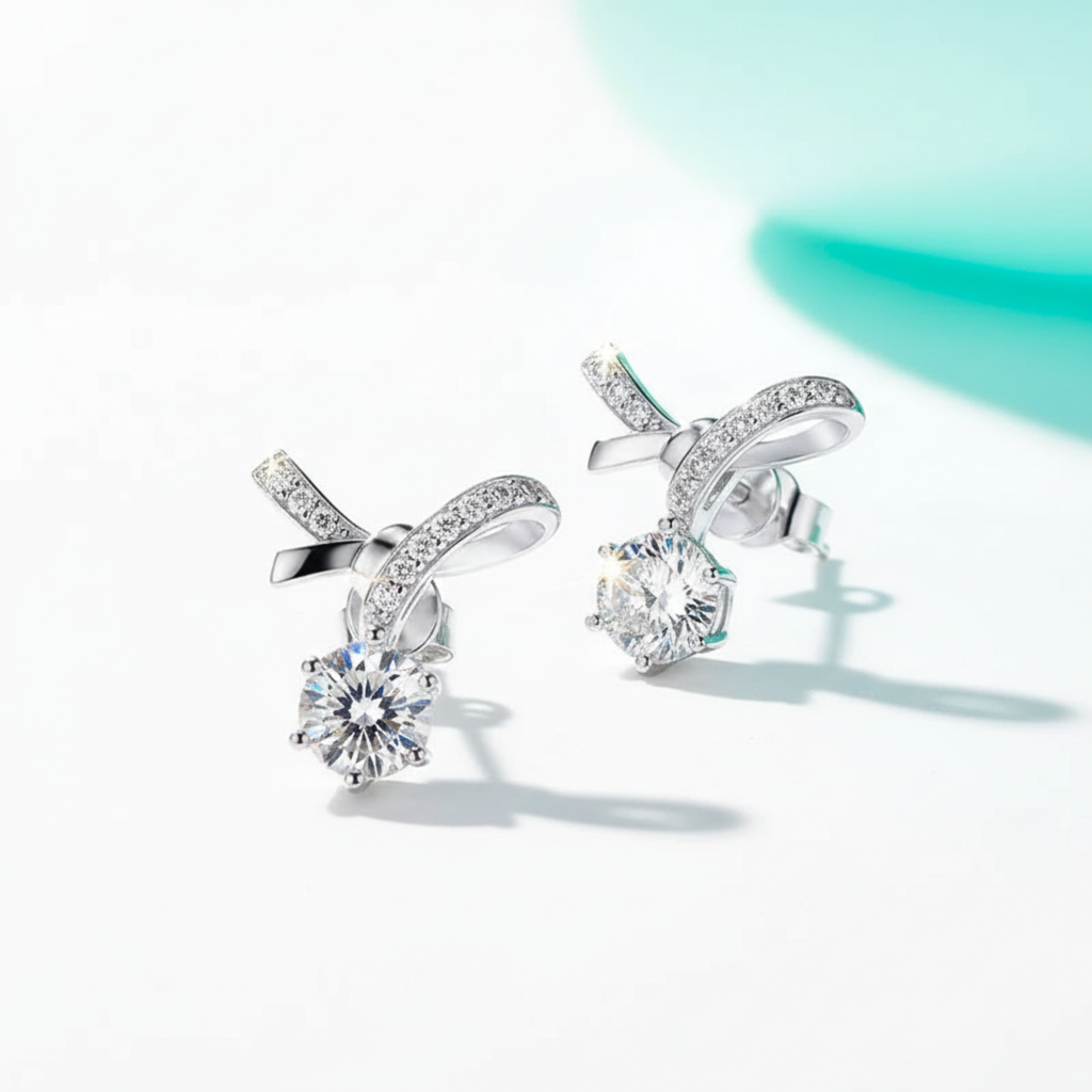 The Pavé Bow Drop