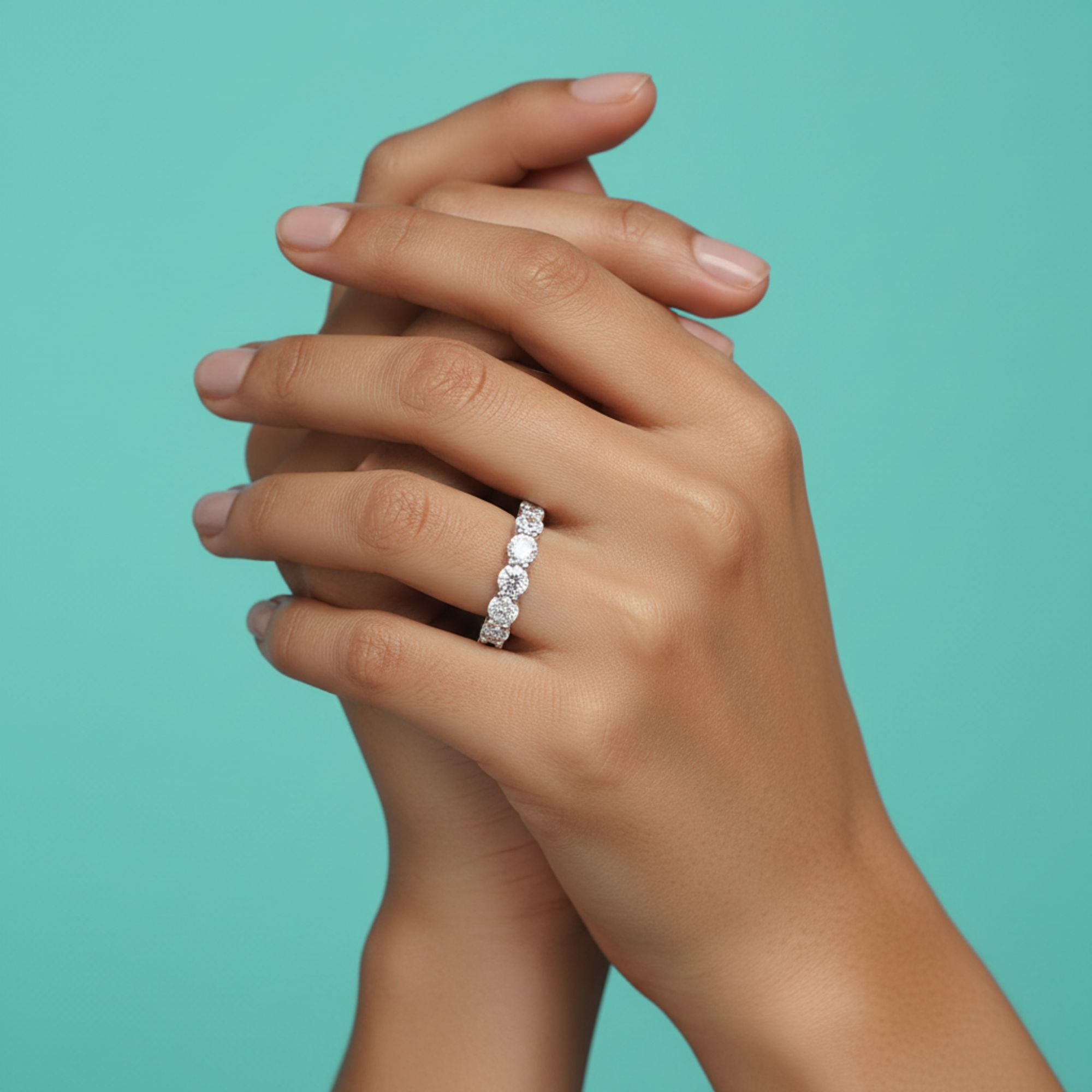 Seven Brilliance Round Eternity Ring