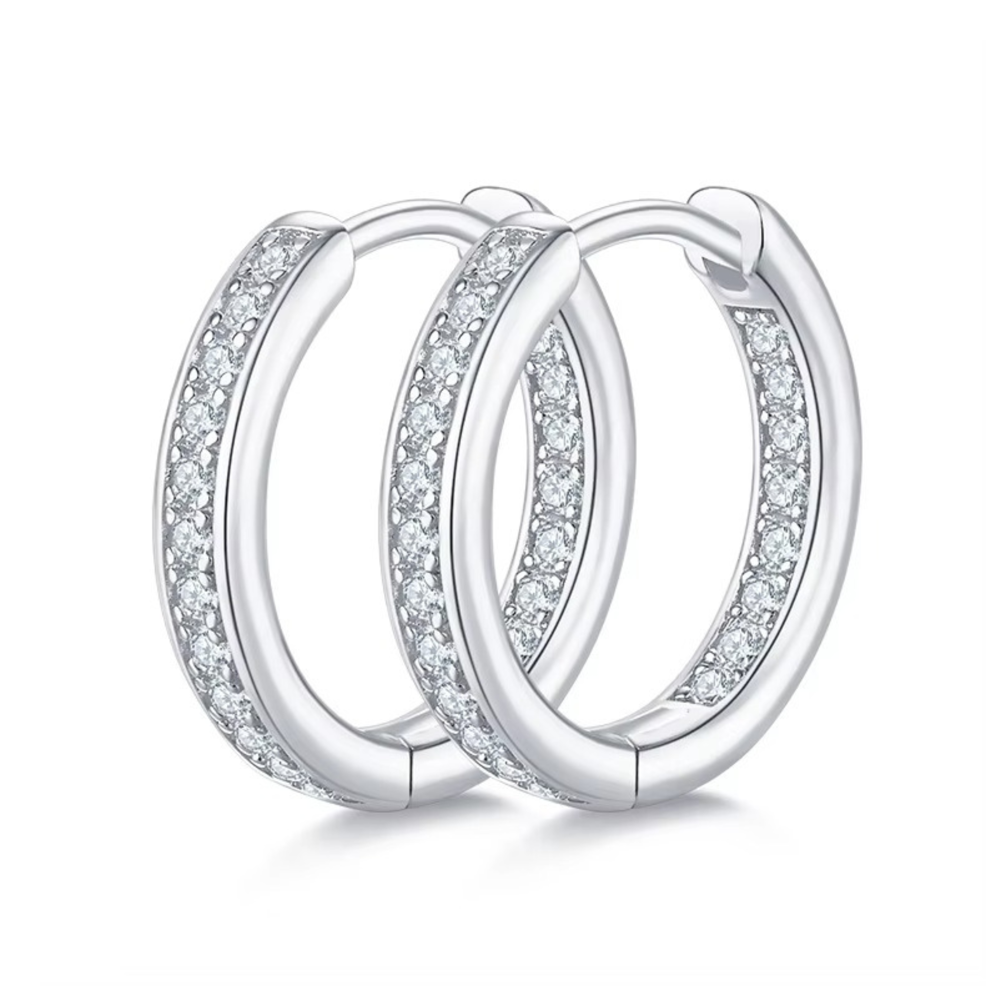 Pavé Channel Hoop Earrings