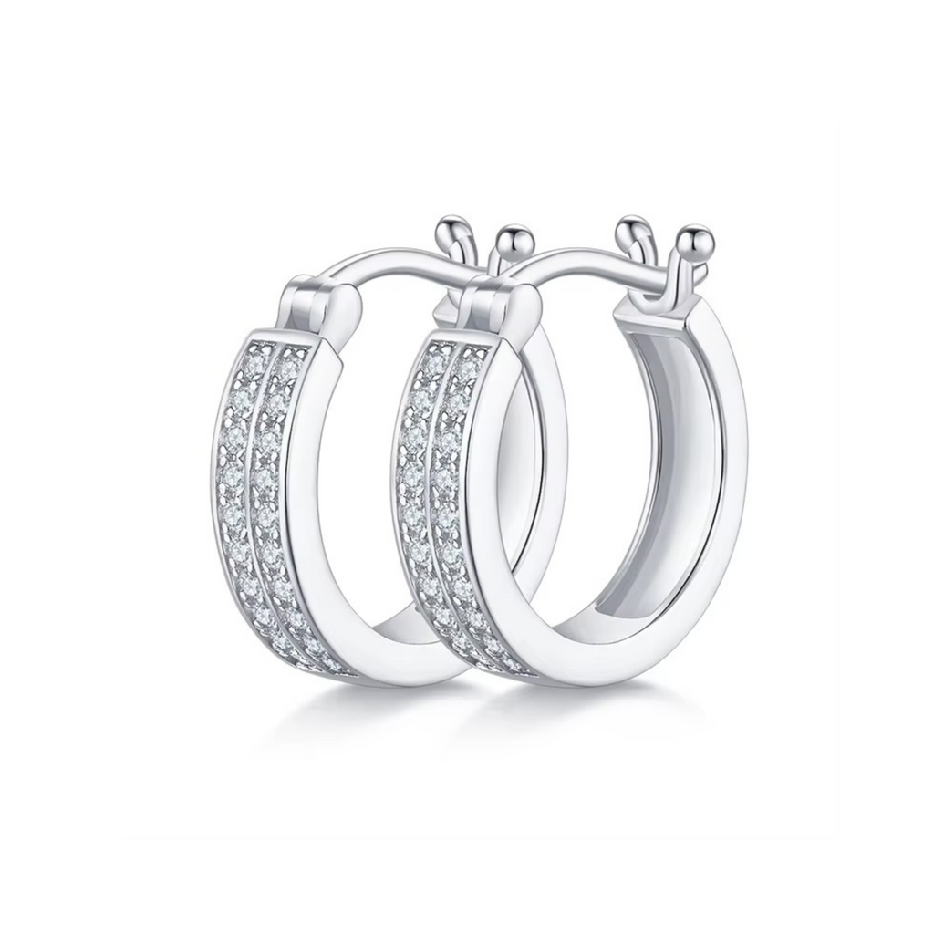 The Double Pavé Hoops