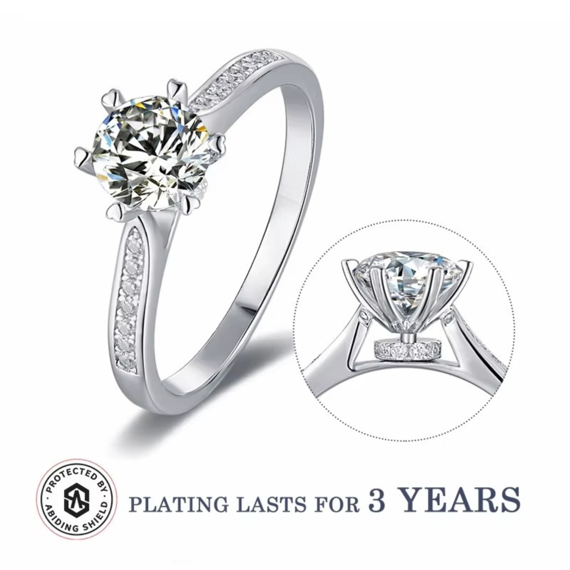 Hidden Halo Brilliance Solitaire Ring