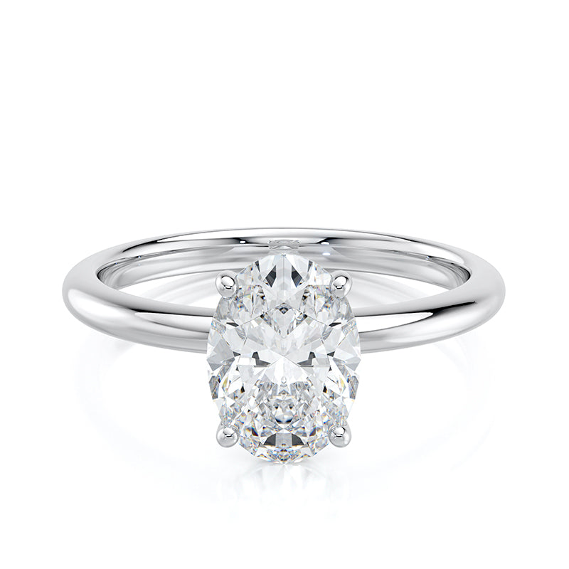Oval Prong Set Solitaire Ring