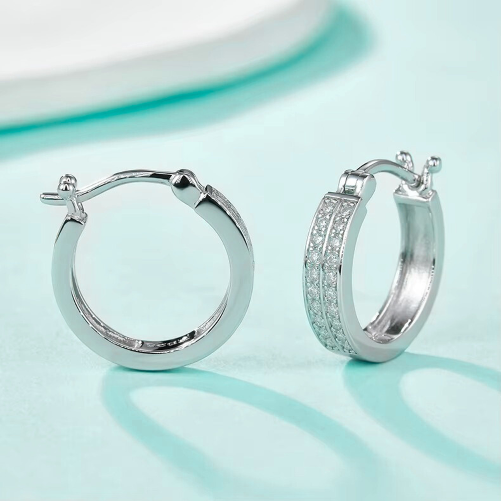 The Double Pavé Hoops