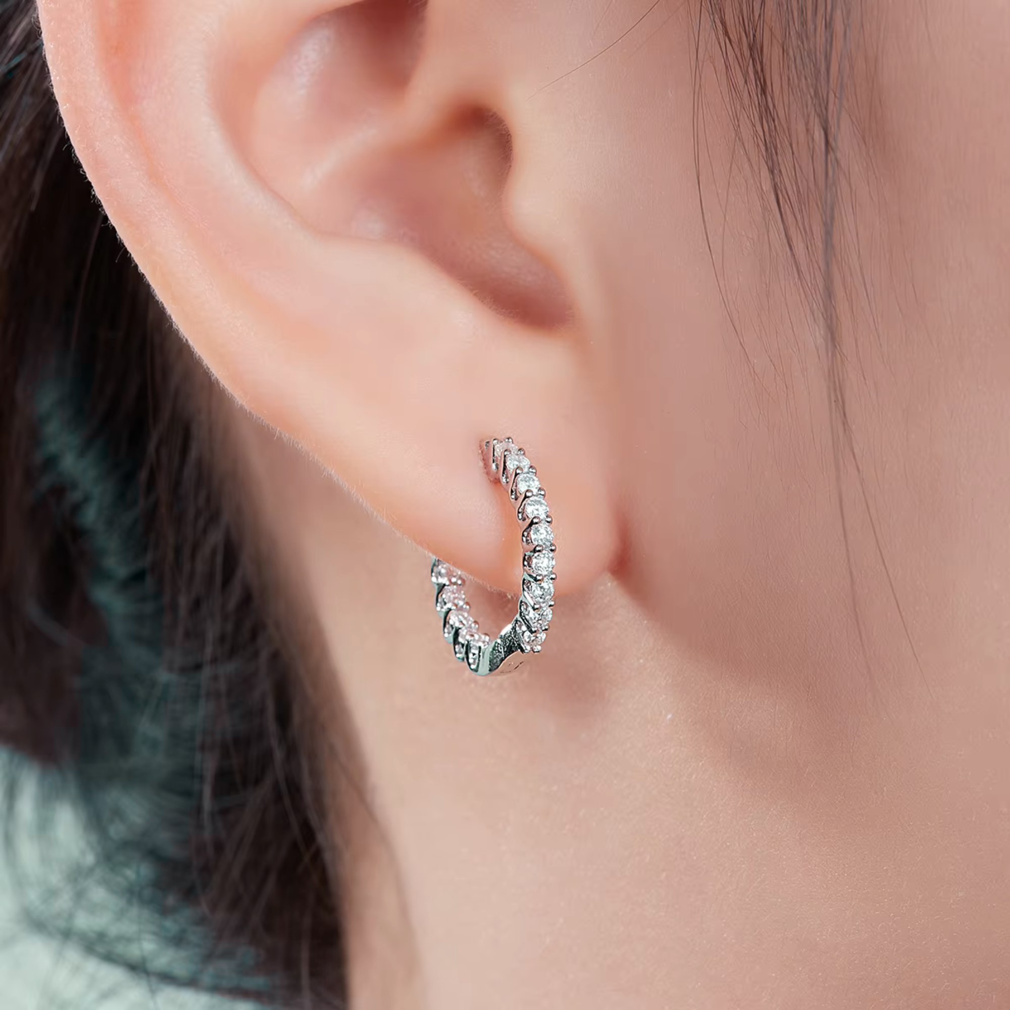 Inside-Out Pavé Hoop Earrings