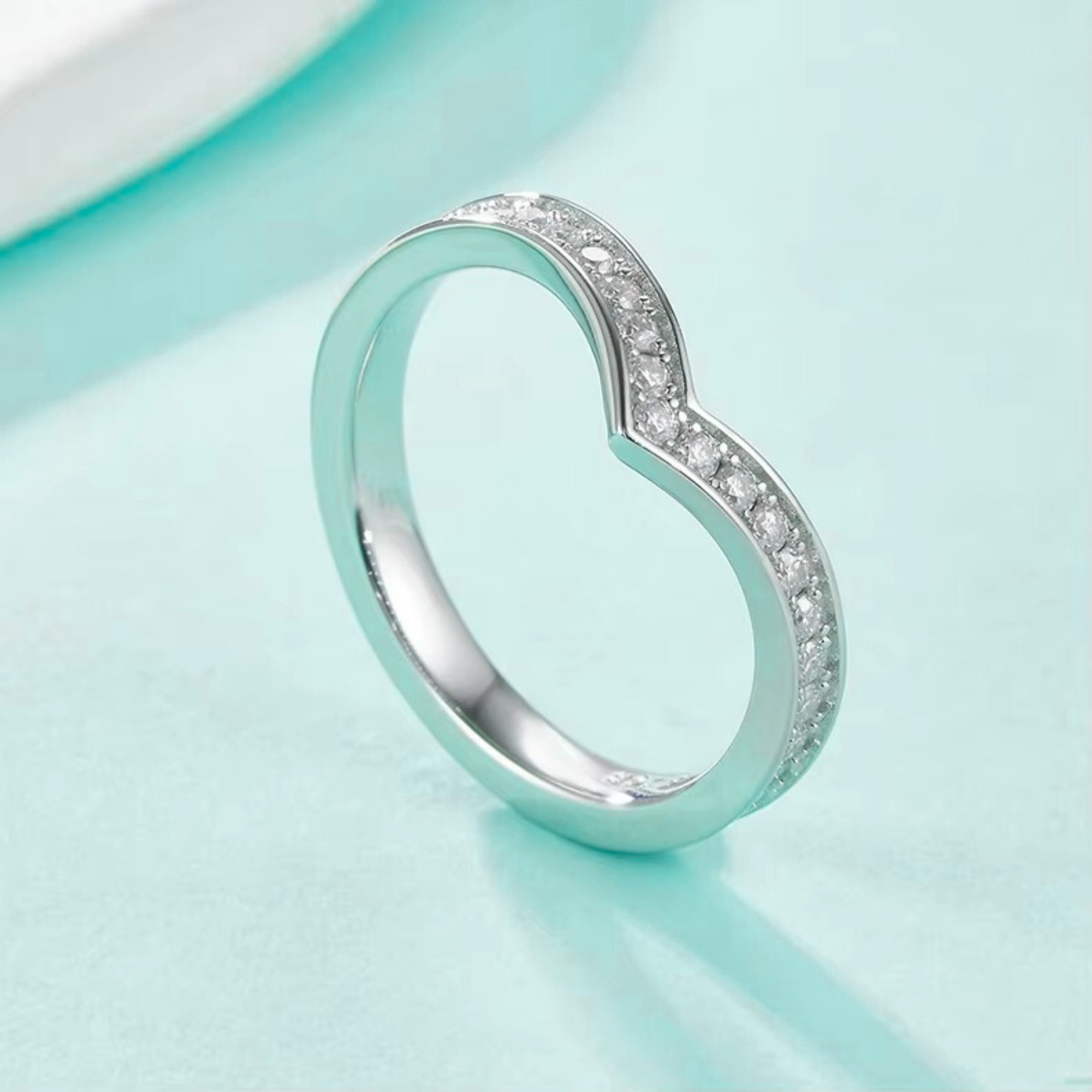 Apex Diamond Chevron Stacking Ring