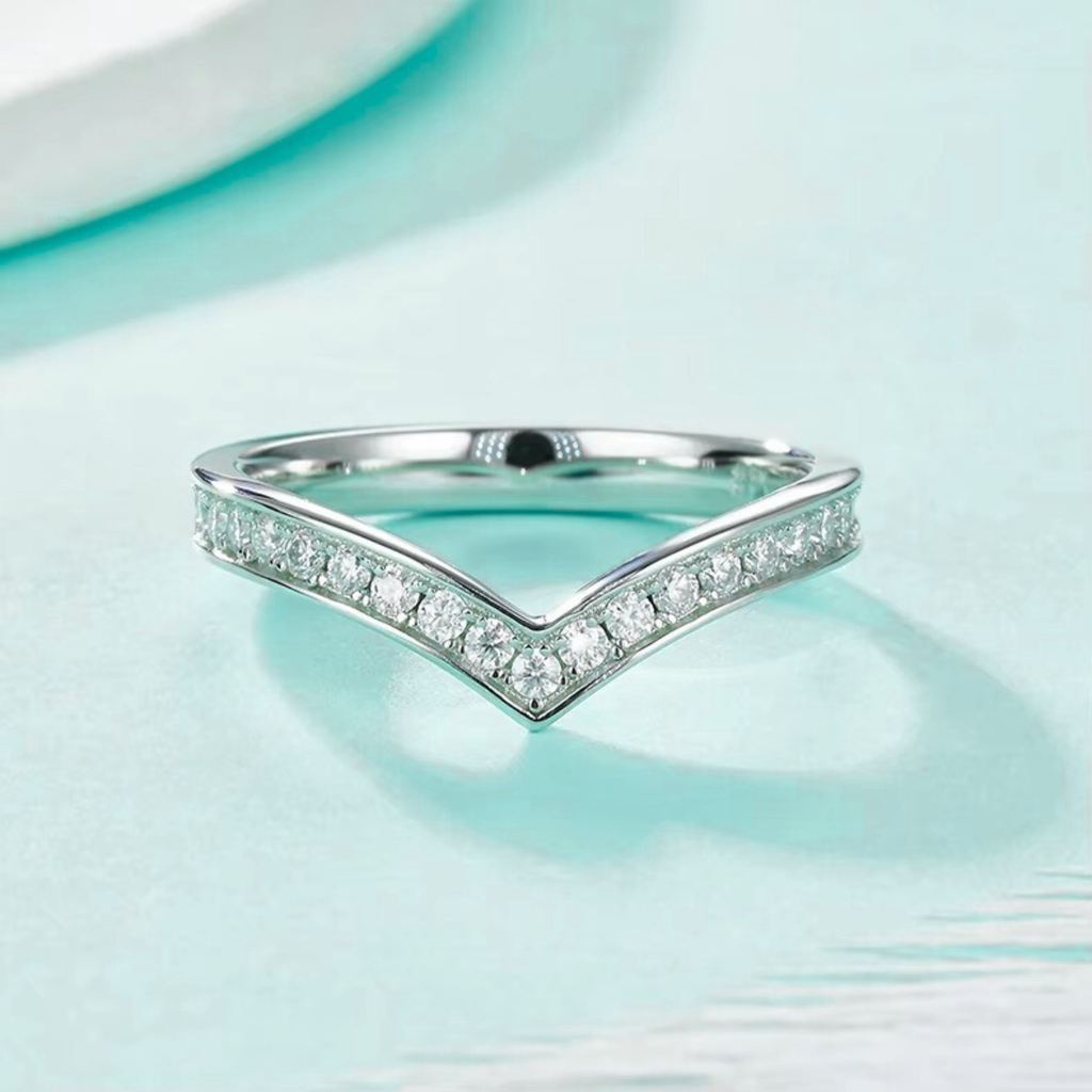 Apex Diamond Chevron Stacking Ring