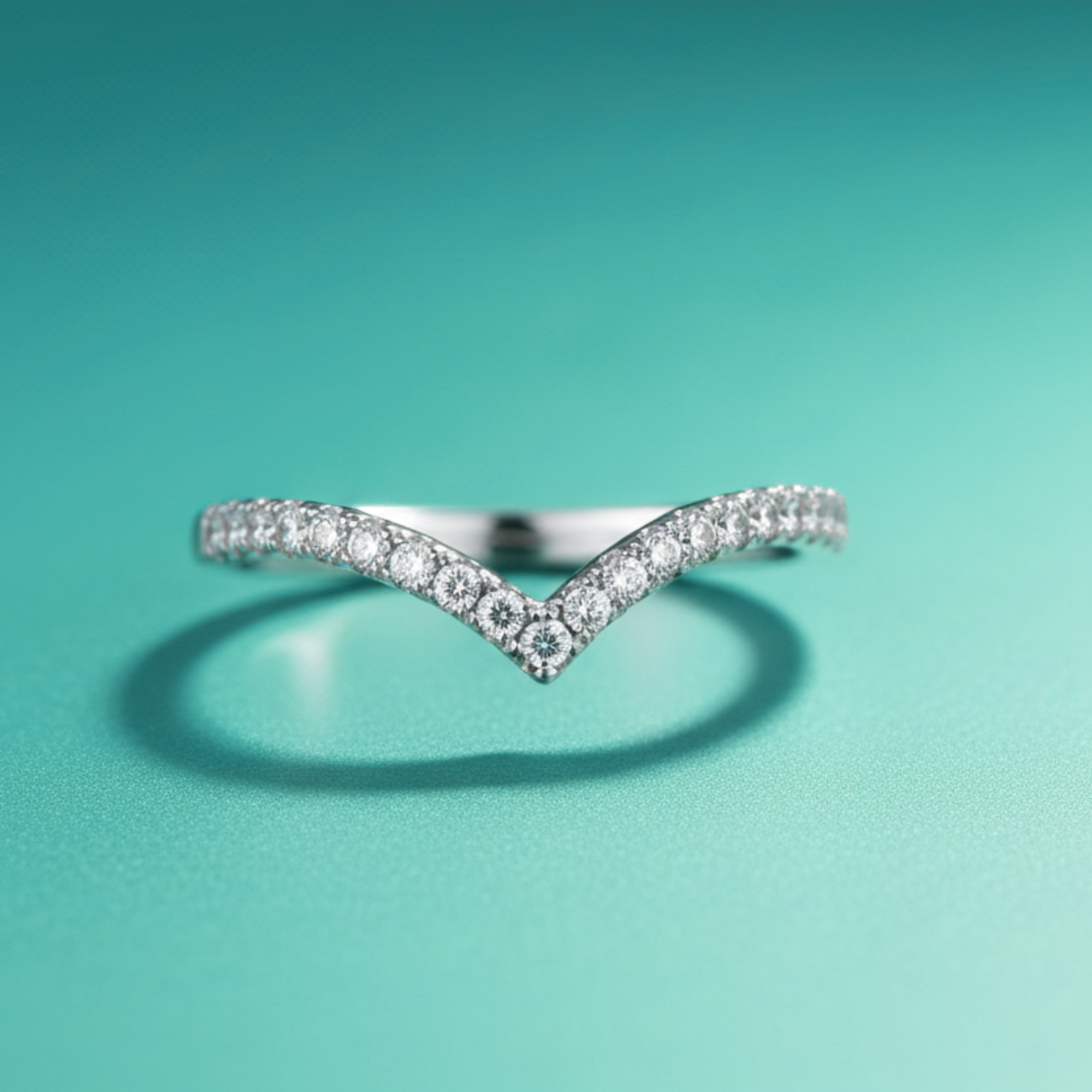 Apex Diamond Chevron Stacking Ring