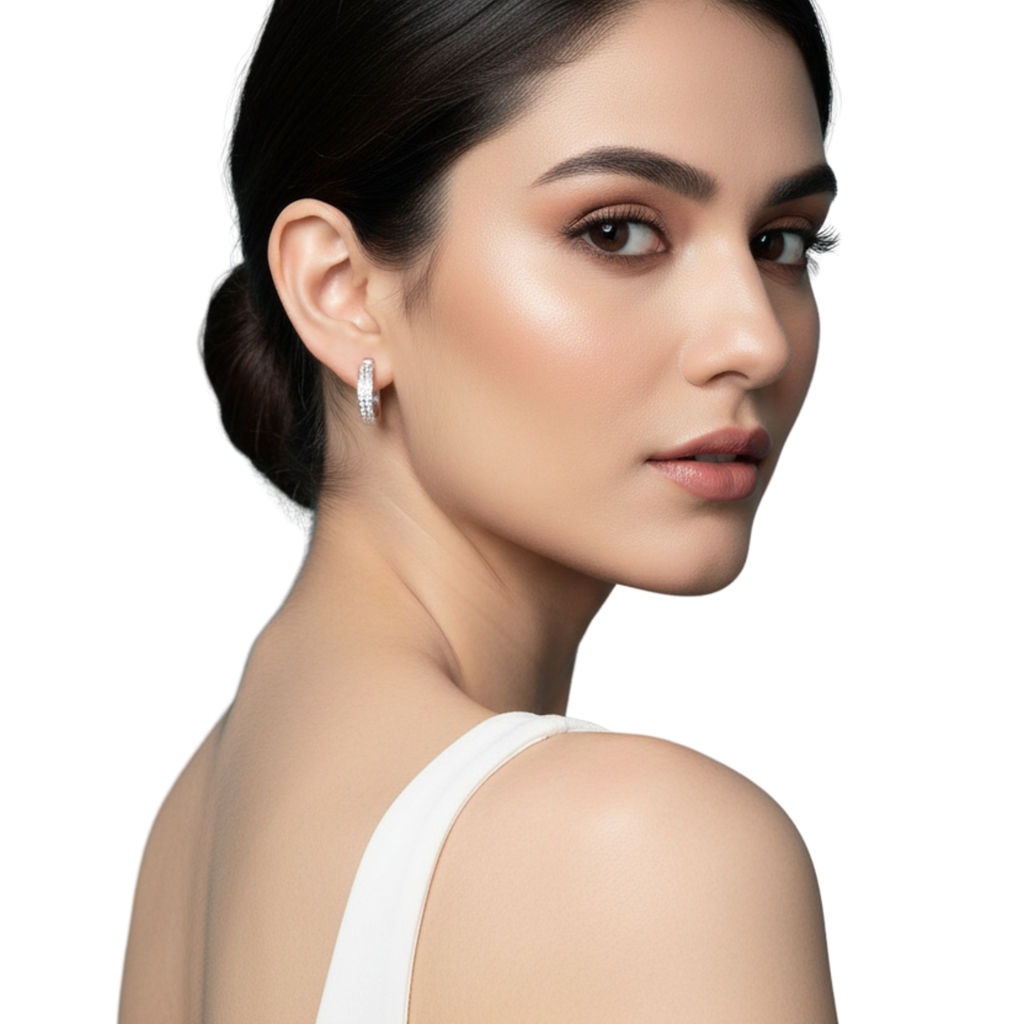 The Double Pavé Hoops