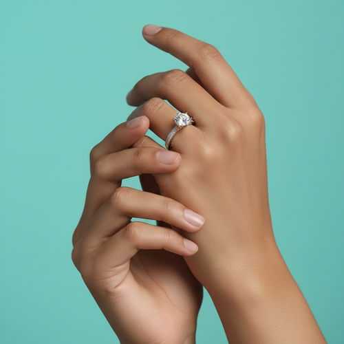 Cathedral Pavé Solitaire Ring