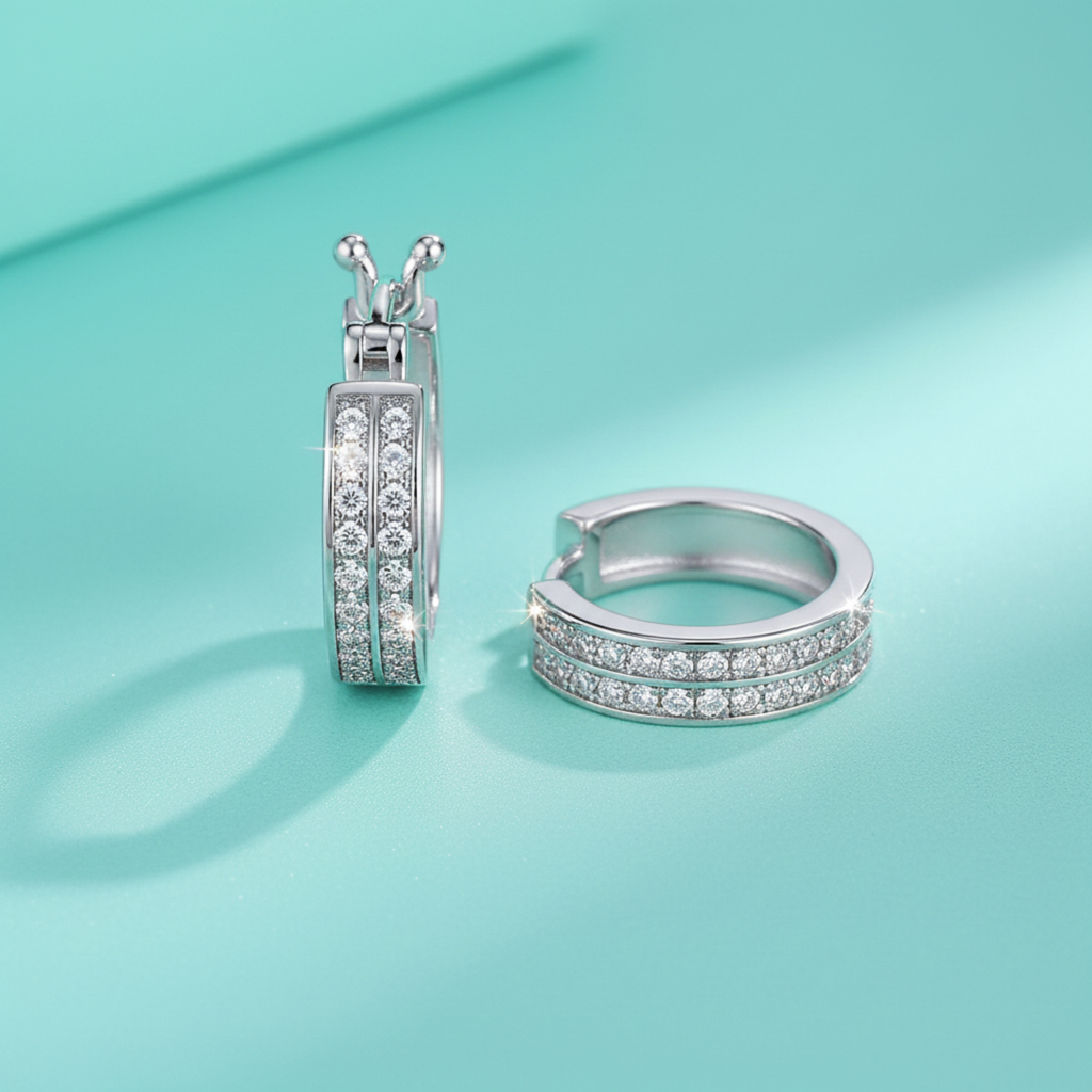 The Double Pavé Hoops