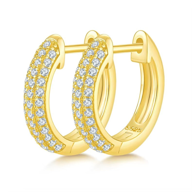 The Wide Pavé Hoops