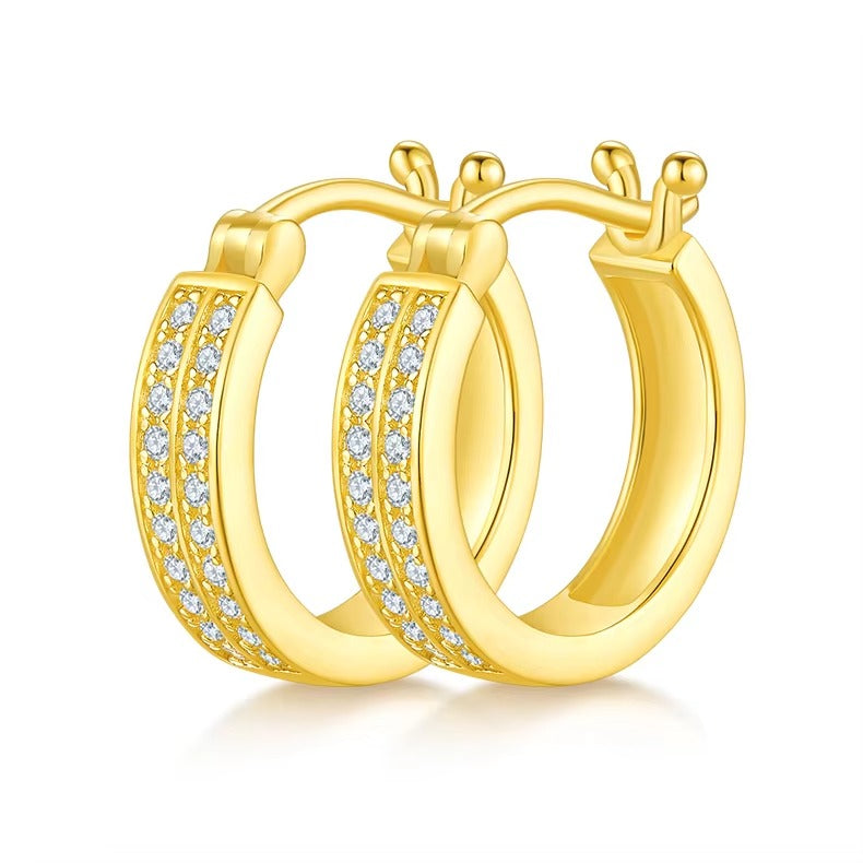 The Double Pavé Hoops