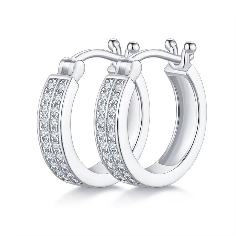 The Double Pavé Hoops