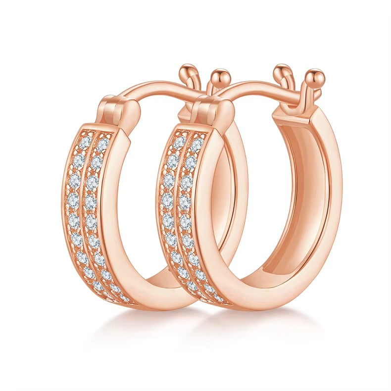 The Double Pavé Hoops