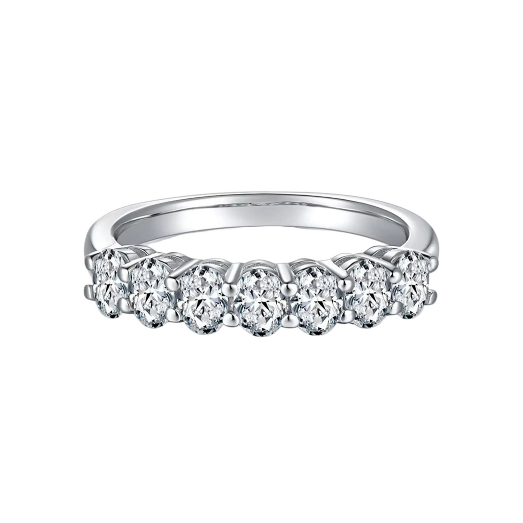 Silver ring with diamond accents on a white background BY MASTAANI DIAMONDS