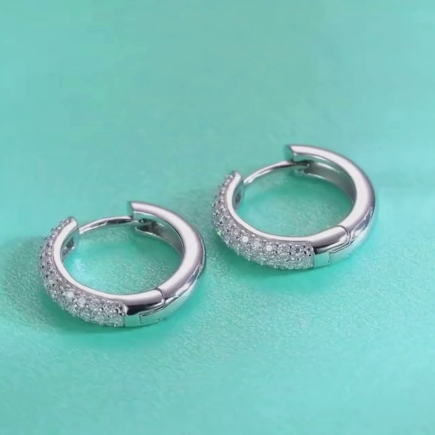 The Wide Pavé Hoops