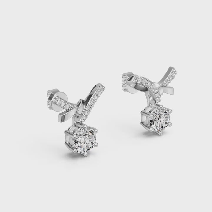 The Pavé Bow Drop